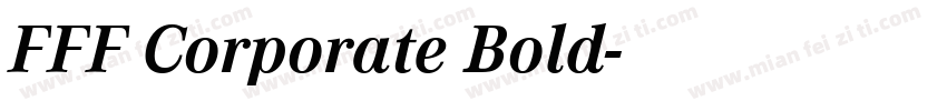 FFF Corporate Bold字体转换